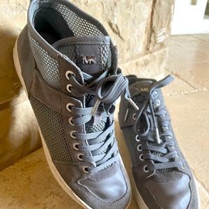 Michael Kors Leather and Suede High Top Sneakers Womens 7 designer tennis shoe